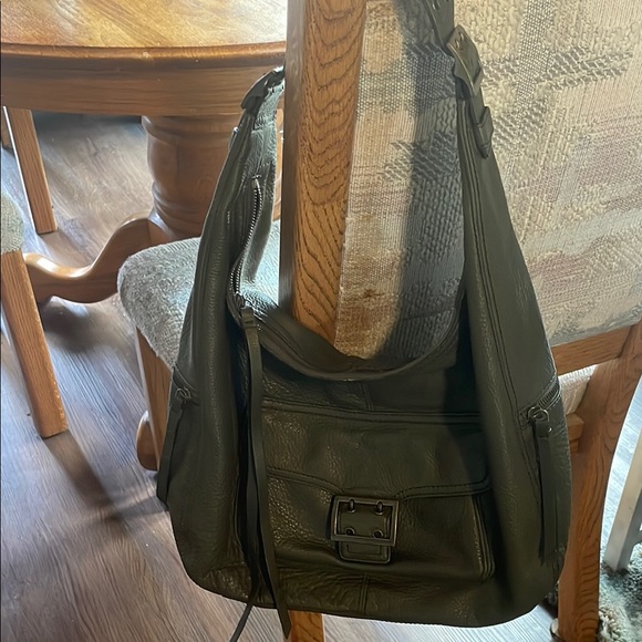 Banana Republic Army Green Hobo Bag with Soft Pebbled Leather and Slouchy Design - Picture 10 of 10